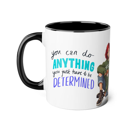 Inspirational Cat Lover Mug - 11oz Accent Coffee Cup with ‘You Can Do Anything’ Design