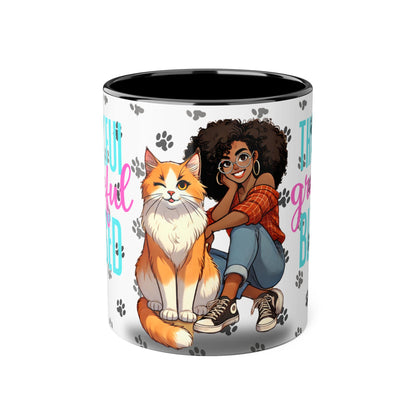 Cat Lover's Thankful & Grateful Accent Mug - 11oz