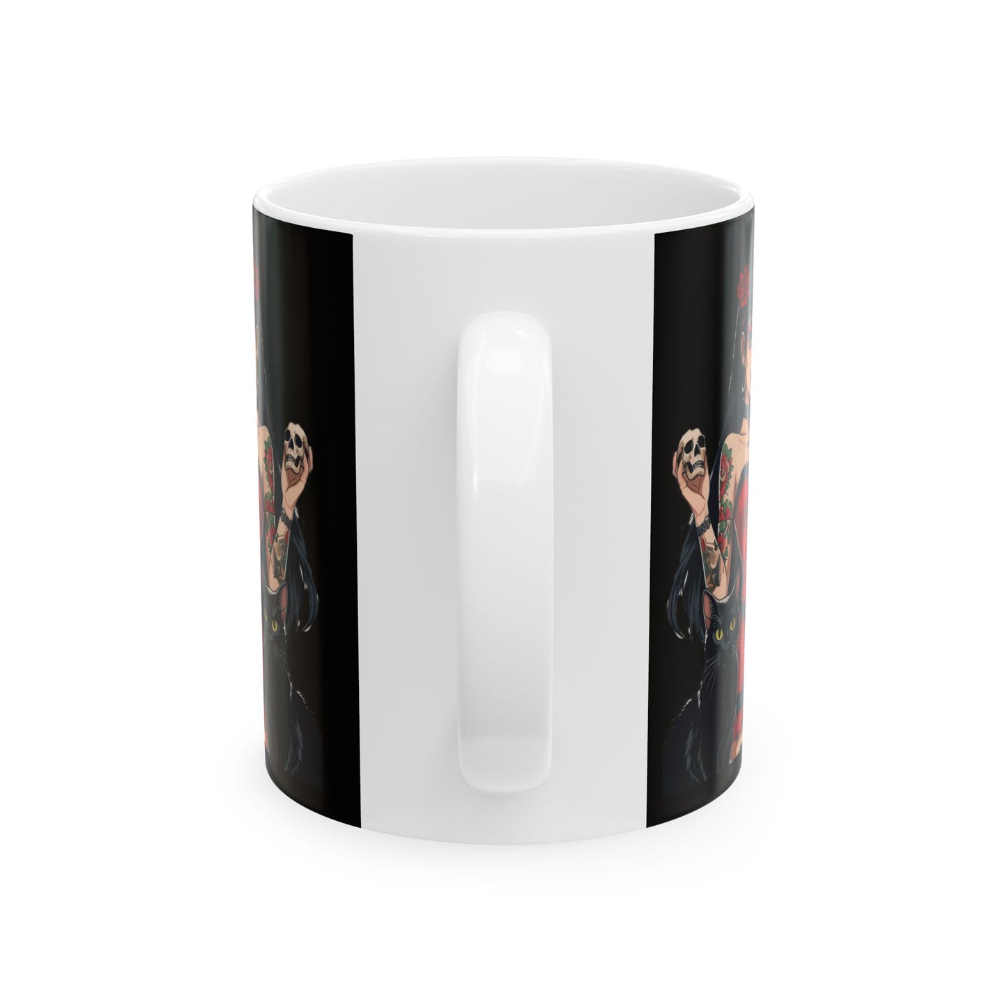 Black Cats Only Ceramic Mug - Perfect for Cat Lovers and Halloween Enthusiasts