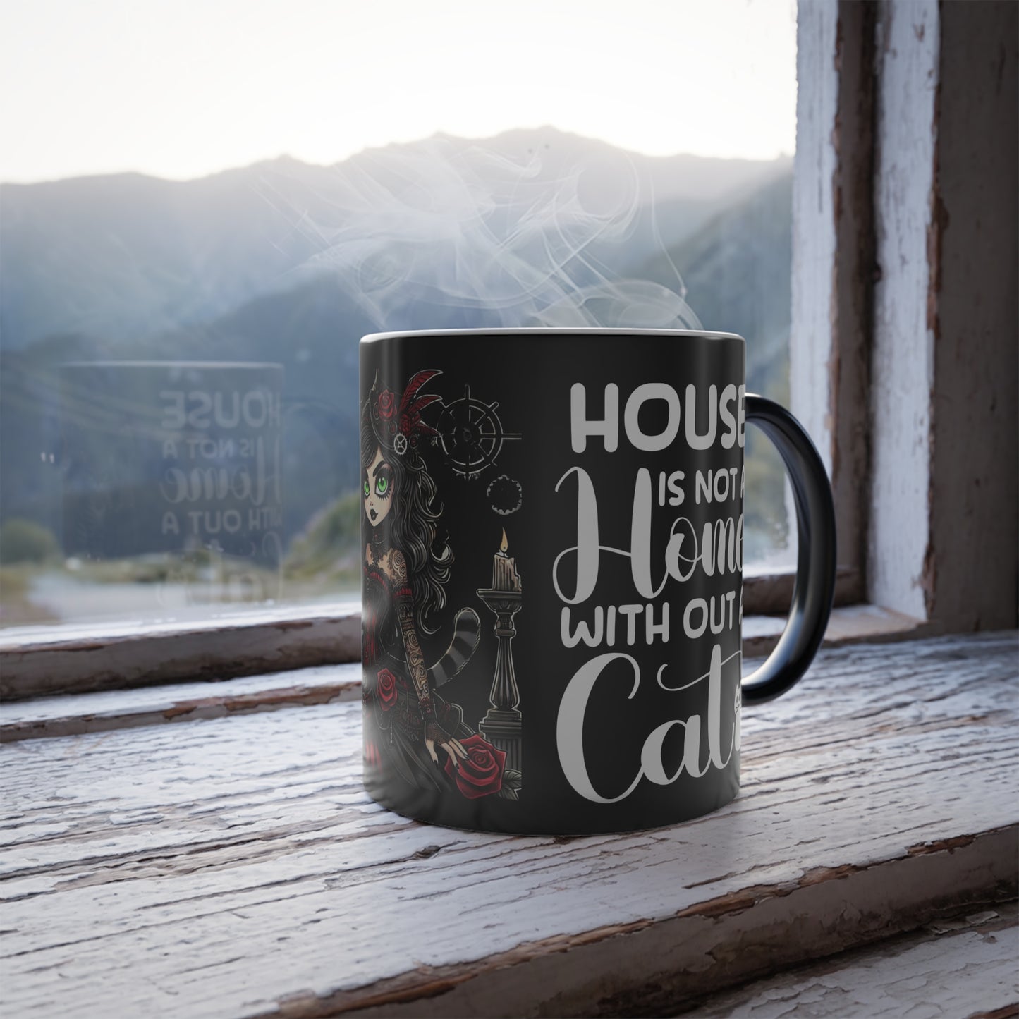 Color Morphing Cat Lover Mug - Perfect for Home & Gift