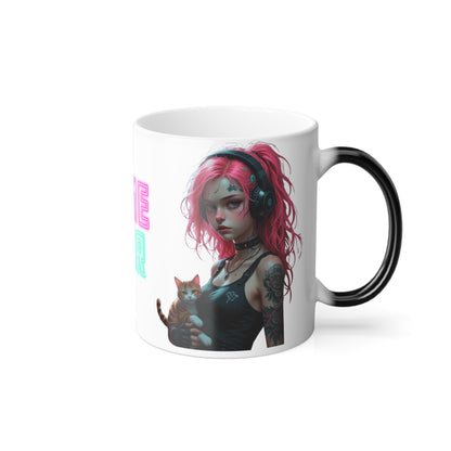 Game Over Color Morphing Mug | Fun Cat Design | Unique Gift for Gamers & Cat Lovers