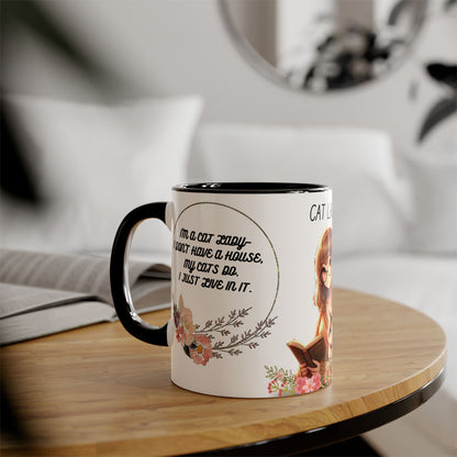 Cat Lady Accent Mug - 11oz | Perfect Gift for Cat Lovers | Cozy Home Vibe