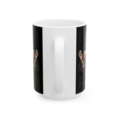 Black Cats Only Ceramic Mug - Perfect for Cat Lovers and Halloween Enthusiasts