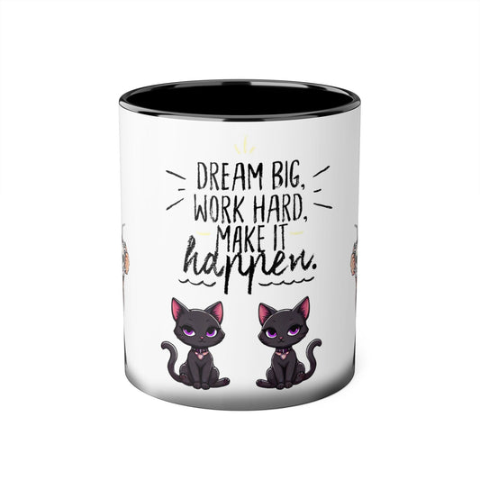 Gothic Inspirational Accent Mug - Dream Big, Work Hard, Make It Happen 1