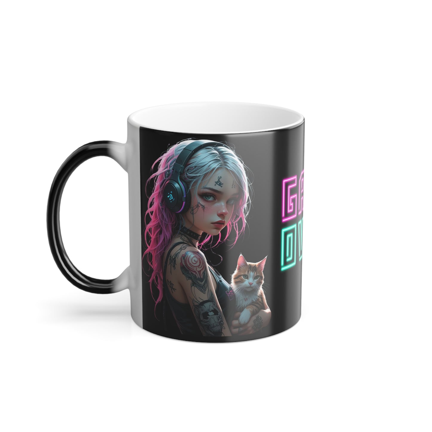 Color Morphing Mug - Game Over Theme, 11oz