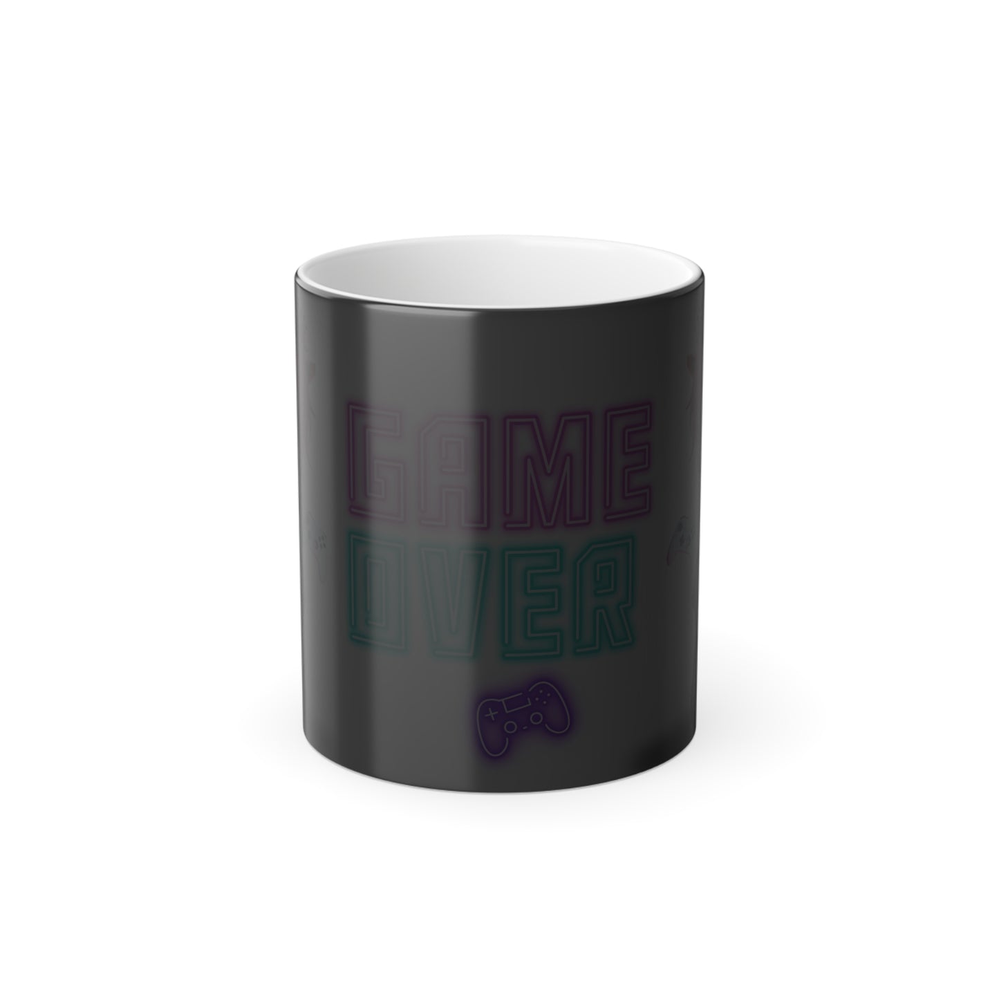 Color Morphing Gamer Mug - "Game Over" Design for Video Game Enthusiasts